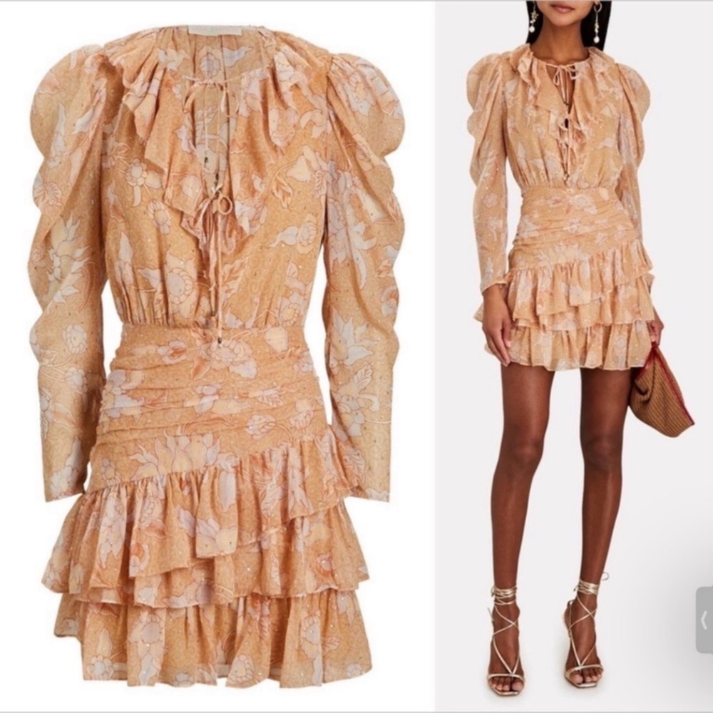 Ulla Johnson Cecily Ruffle Mini Dress Sz 12
